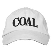 Steenkool Geborduurde Pet (Voorkant)