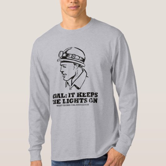 Steenkool: Het houdt het licht aan T-shirt (Voorkant)