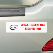 Steenkool houdt de lichten aan! Bumpersticker (Op auto)