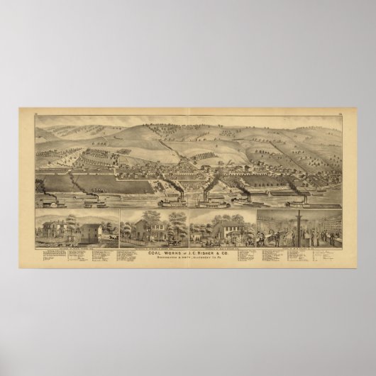 Steenkool in Davosburgh Poster (Voorkant)