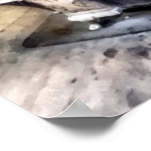 Steenkool in Kitchen Poster (Hoek)