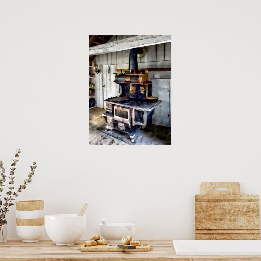 Steenkool in Kitchen Poster (Keuken)