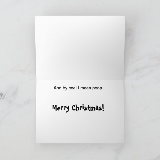 Steenkool in uw voorraadkaart feestdagen kaart (Binnen)