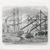 Steenkool laden op vrachtschepen muismat (Voorkant)