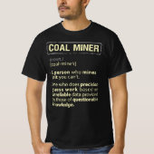 Steenkool Miner Real American Definition T-shirt (Voorkant)