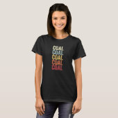 Steenkool Pennsylvania Coal PA Retro tekst T-shirt (Voorkant volledig)