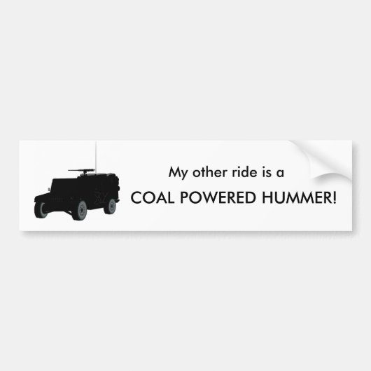 Steenkool Power Hummer Bumpersticker (Voorkant)