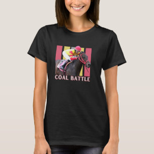 Steenkool Strijd Paard, Paardenrennen, Del Mar, Sa T-shirt