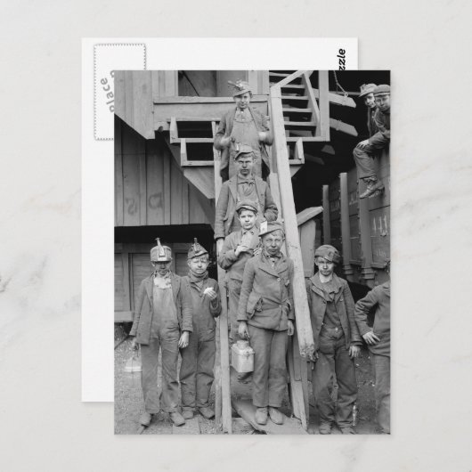 Steenkoolboys, 1900 briefkaart (Voorkant / Achterkant)