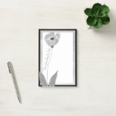 steenkoolgrijze bloem post-it® notes (Kantoor)