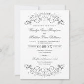  steenkoolgrijze bruiloft kaart (Voorkant)