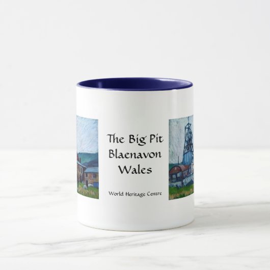 Steenkoolmijn "Big Pit", Blaenavon Wales Mok (Midden)