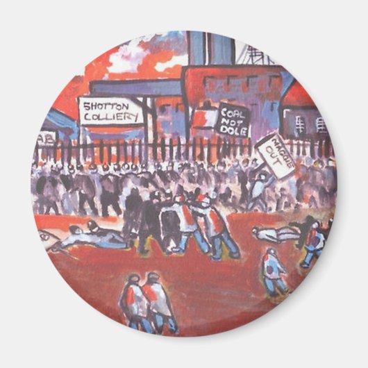 STEENKOOLMIJNEN STAKING CIRCA 1984 MAGNEET (Voorkant)