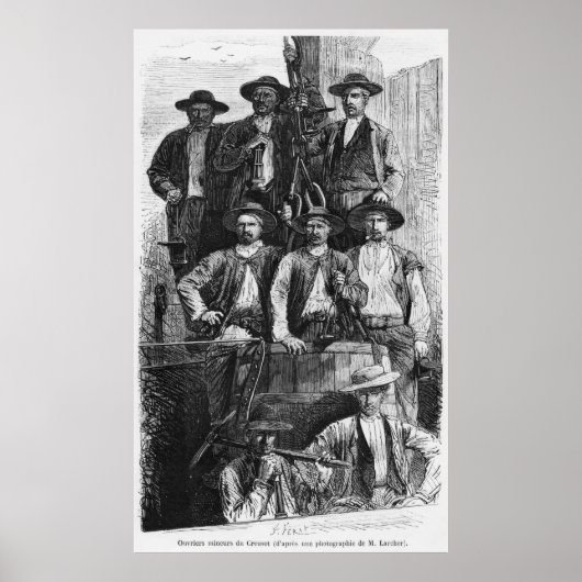 Steenkoolmijnen van Le Creusot tijdens de tweede Poster (Voorkant)