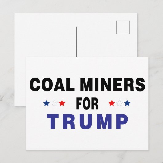 Steenkoolmijnen voor Trump Briefkaart (Voorkant / Achterkant)