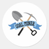 Steenkoolmijner Ronde Sticker (Voorkant)