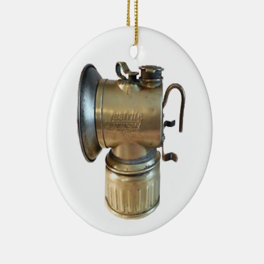 Steenkoolmijners Carbide Lamp Keramisch Ornament (Rechts)