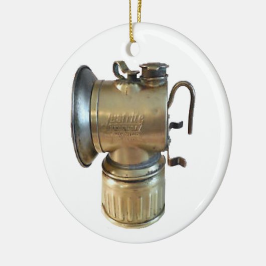 Steenkoolmijners Carbide Lamp Keramisch Ornament (Links)