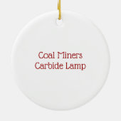 Steenkoolmijners Carbide Lamp Keramisch Ornament (Achterkant)