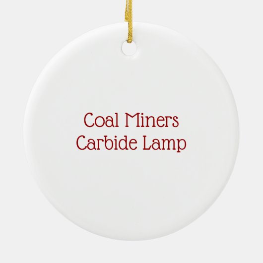 Steenkoolmijners Carbide Lamp Keramisch Ornament (Achterkant)