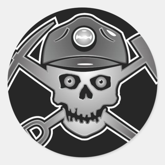 STEENKOOLMIJNSCHEDEL RONDE STICKER (Voorkant)
