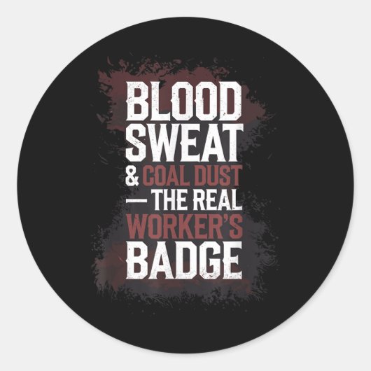 Steenkoolmijnwerker ondergrondse mijnbouw Hard Pet Ronde Sticker (Voorkant)
