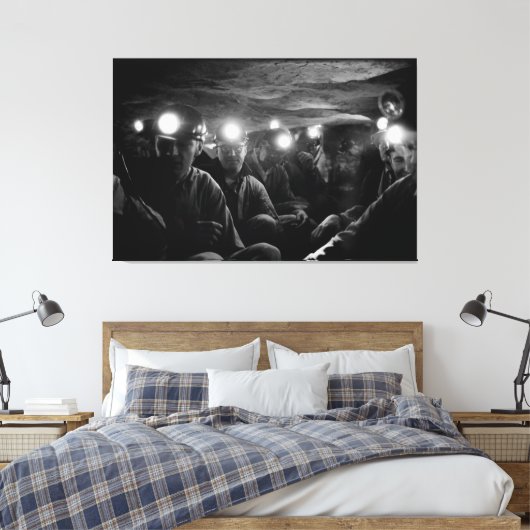 Steenkoolmijnwerkers Deep Underground 1960 Canvas Afdruk (Insitu (Slaapkamer))