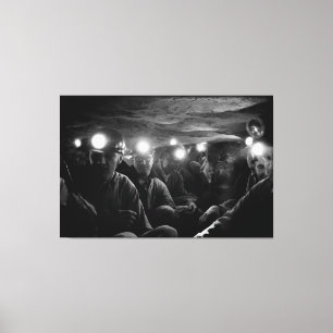 Steenkoolmijnwerkers Deep Underground 1960 Canvas Afdruk