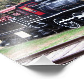 Steenkoolmotortrein Foto Afdruk (Hoek)