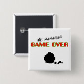 Steenkoolspel Vierkante Button 5,1 Cm (Voorkant /achterkant)