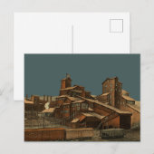 Steenkoolsteenkolenmijnbouw mijnbouwkunst briefkaart (Voorkant / Achterkant)