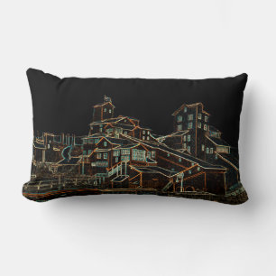 Steenkoolsteenkolenmijnbouw Miner Mine neon Kussen