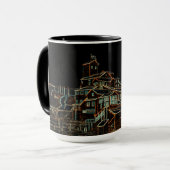 Steenkoolsteenkolenmijnbouw Miner Mine neon Mok (Voorkant links)