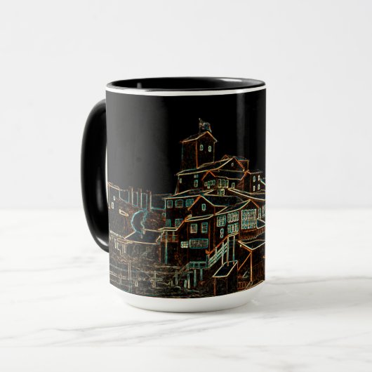 Steenkoolsteenkolenmijnbouw Miner Mine neon Mok (Voorkant links)