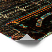 Steenkoolsteenkolenmijnbouw Miner Mine neon Poster (Hoek)