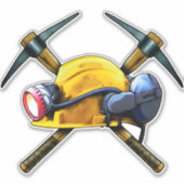 Steenkoolstofmijnharde koplamp kruiperassen sticker (Voorkant)