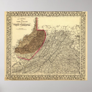 Steenkoolvelden in West-Virginia Poster