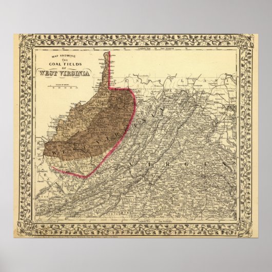 Steenkoolvelden in West-Virginia Poster (Voorkant)