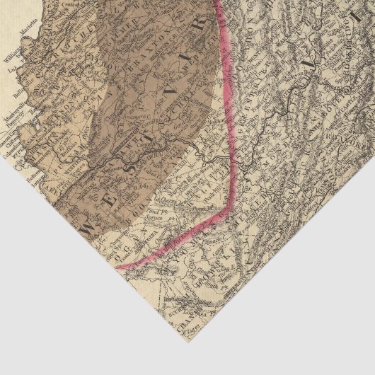 Steenkoolvelden in West-Virginia Tissuepapier (Detail)