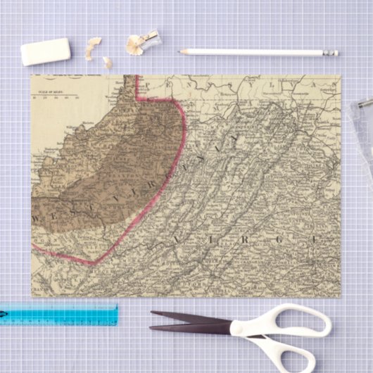 Steenkoolvelden in West-Virginia Tissuepapier (Craft)