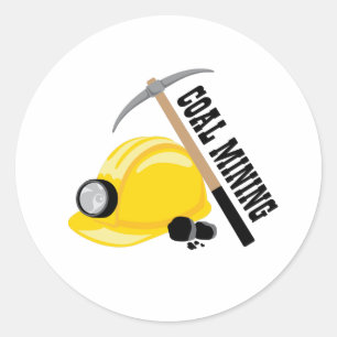 steenkoolwinning ronde sticker