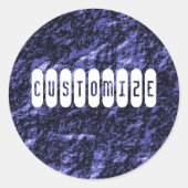 Steenkoolzijde - Sjabloon Ronde Sticker (Voorkant)