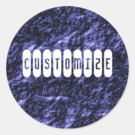 Steenkoolzijde - Sjabloon Ronde Sticker (Voorkant)