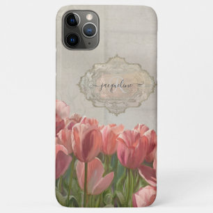 Steenkoraalroze tulpen  hout Case-Mate iPhone case