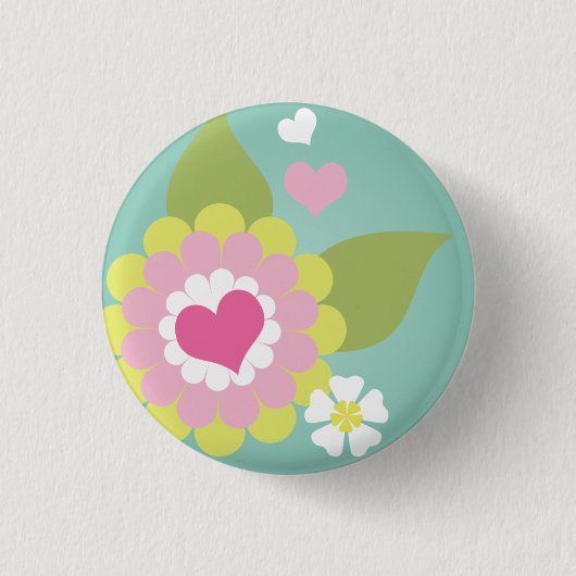 Steenkorenbloem Ronde Button 3,2 Cm (Voorkant)