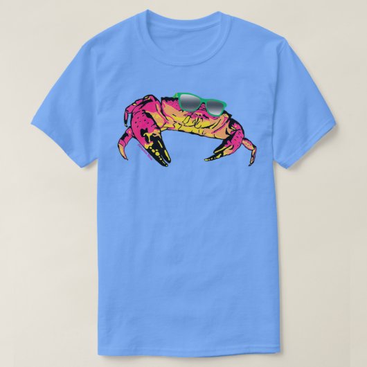 Steenkrab met zonnebrillen t-shirt (Design voorkant)