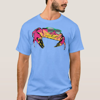 Steenkrab met zonnebrillen t-shirt