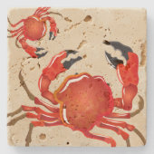 Steenkrabben Stenen Onderzetter (Voorkant)