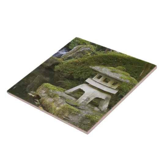 Steenlantaarn en hemelvaardige Herfsten Tegeltje (Zijkant)