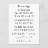 Steenleeftijd - Steekproefblad Zazzle Font Briefkaart (Voorkant)